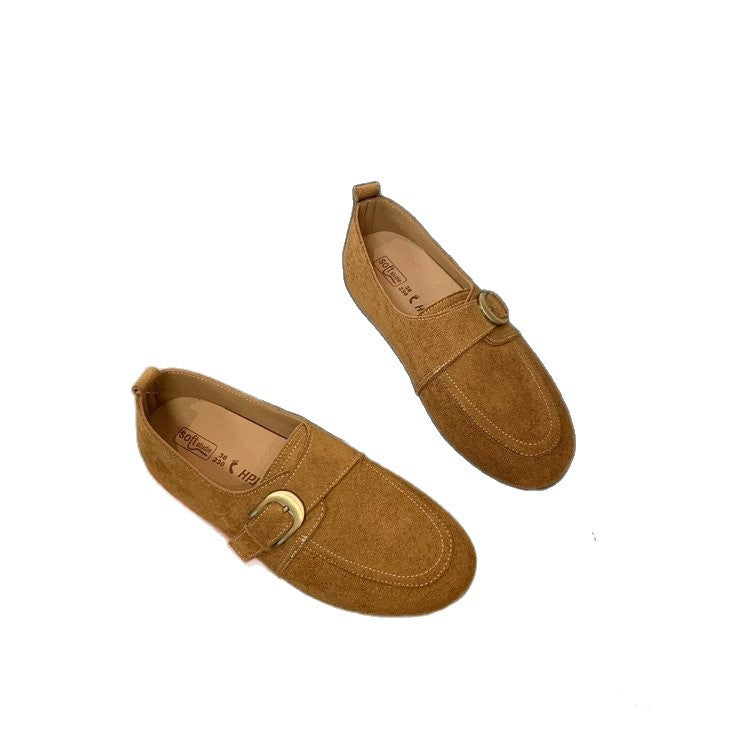 Ladies Elegant Moccasins with Decorative Strap Mune Fashion