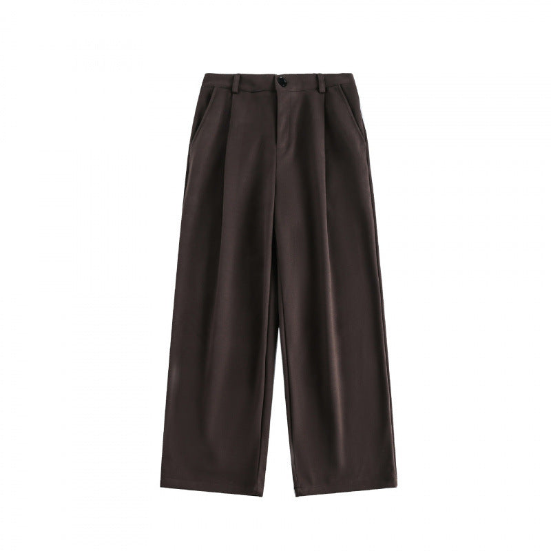 Ladies Wide High-Waist Pants with Pleats and Wide Leg Mune Fashion
