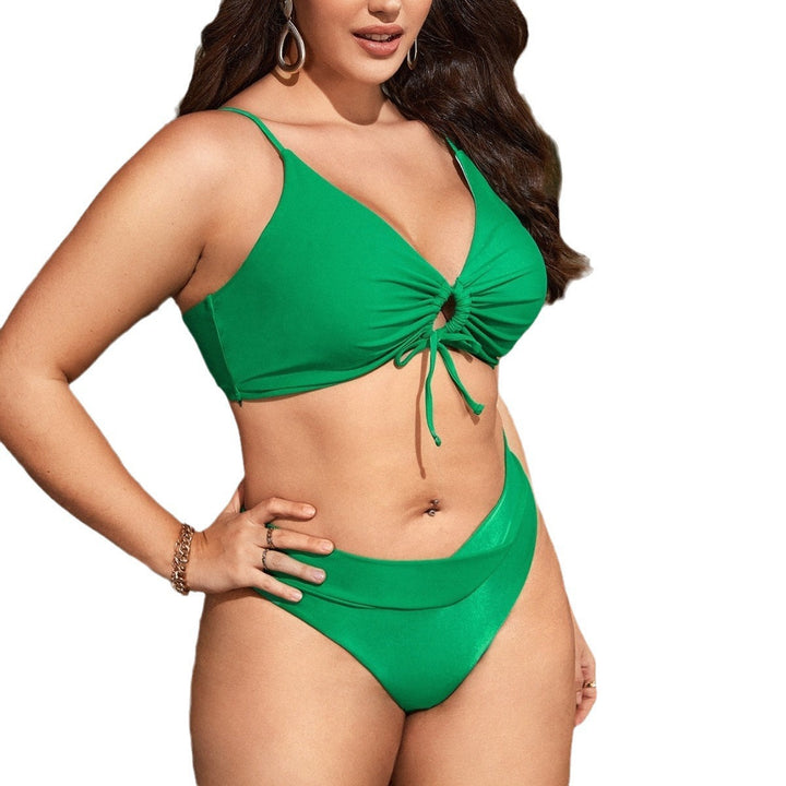 Women Bikini Set with Adjustable Knot and High-Cut Bottoms Mune Fashion