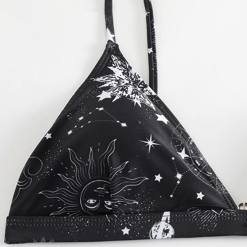 Women Triangle Bikini with unique star pattern Mune Fashion