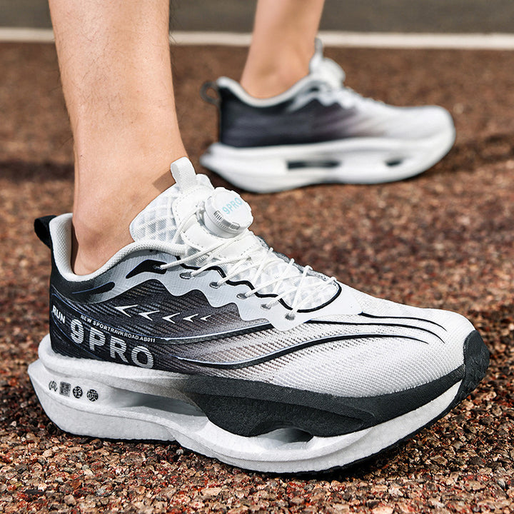 Unisex Cushioned Performance Running Shoes with Hollow-Core Platform Sole and Rotating Closure Mune Fashion
