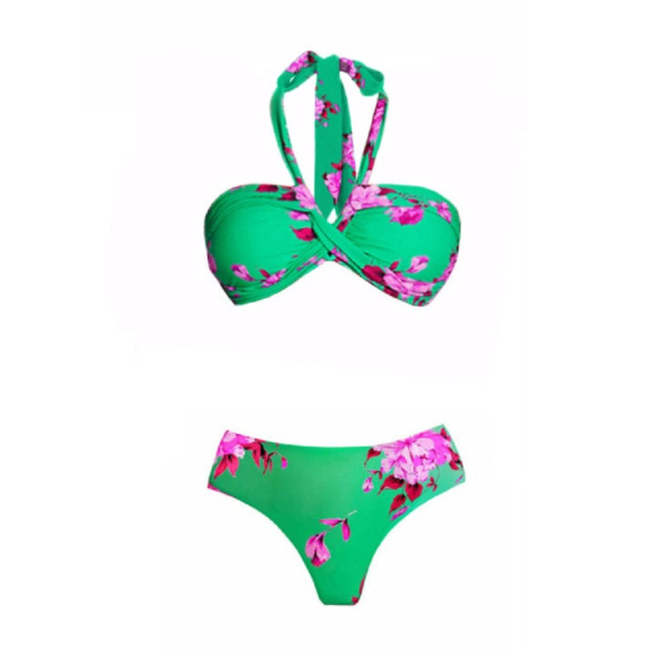 Ladies Beach Bikini Set with Asymmetrical Top and Elegant Maxi Skirt Mune Fashion