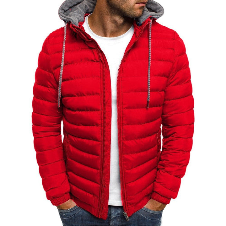 Men's Lightweight Quilted Jacket with Hood and Side Zip Pockets Mune