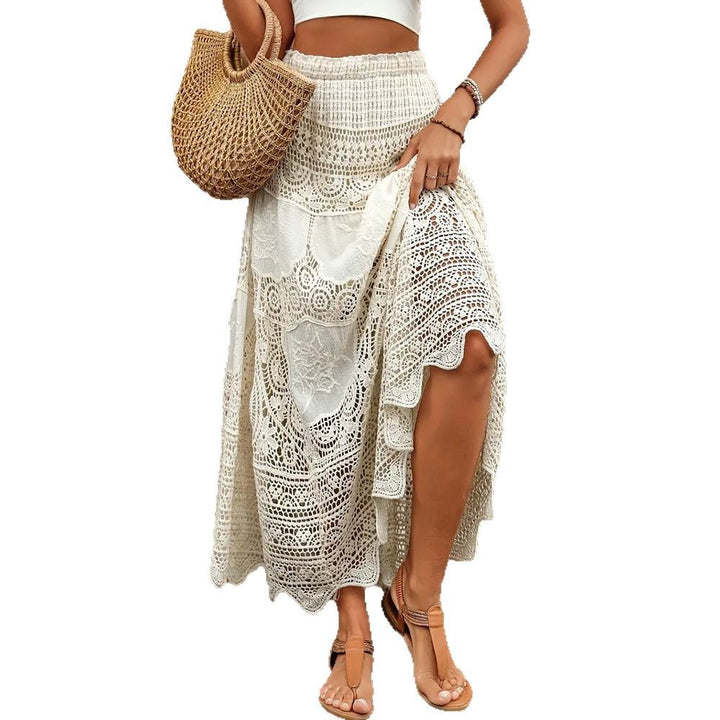 Women’s maxi skirt with elaborate crochet design Mune Fashion