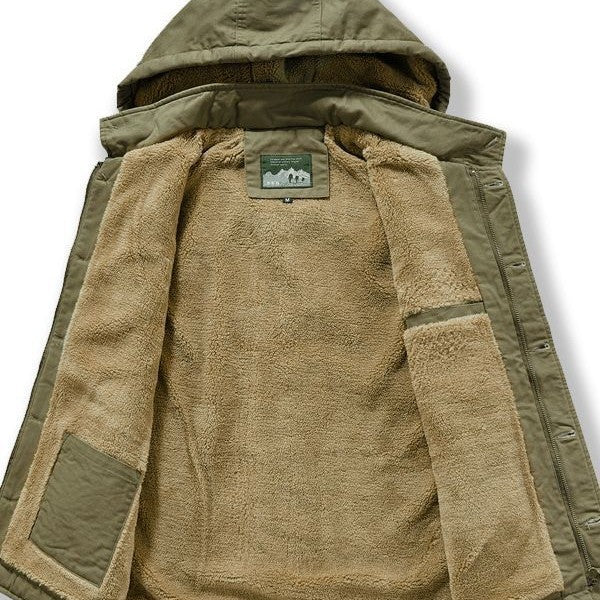 Men's padded utility vest with teddy lining and hood Mune Fashion