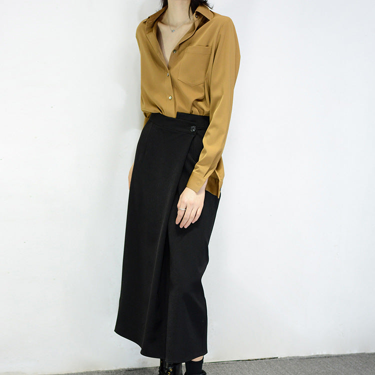 Ladies Elegant and Comfortable Blouse with Stylish Collar Drune