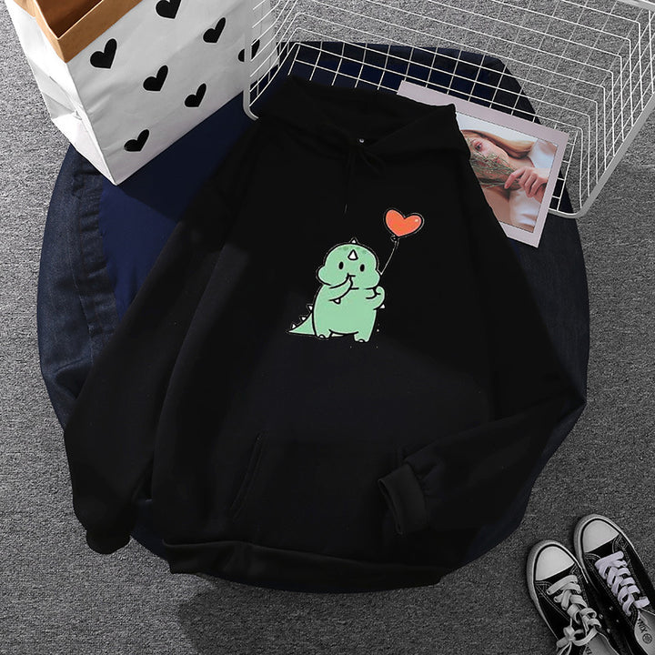 Women's relaxed-fit hooded sweatshirt with botanical fruit illustration and kangaroo pocket Mune Fashion