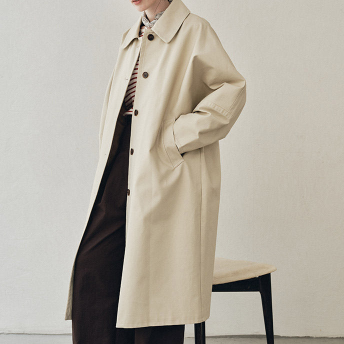 Women Long Trench Coat Mune Fashion