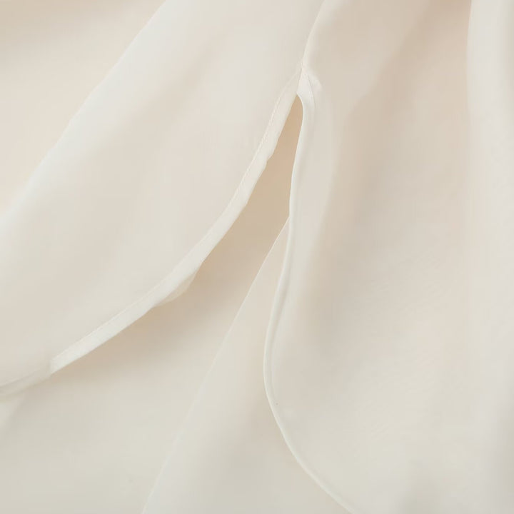 Women's sleeveless chiffon blouse with bow collar Mune Fashion