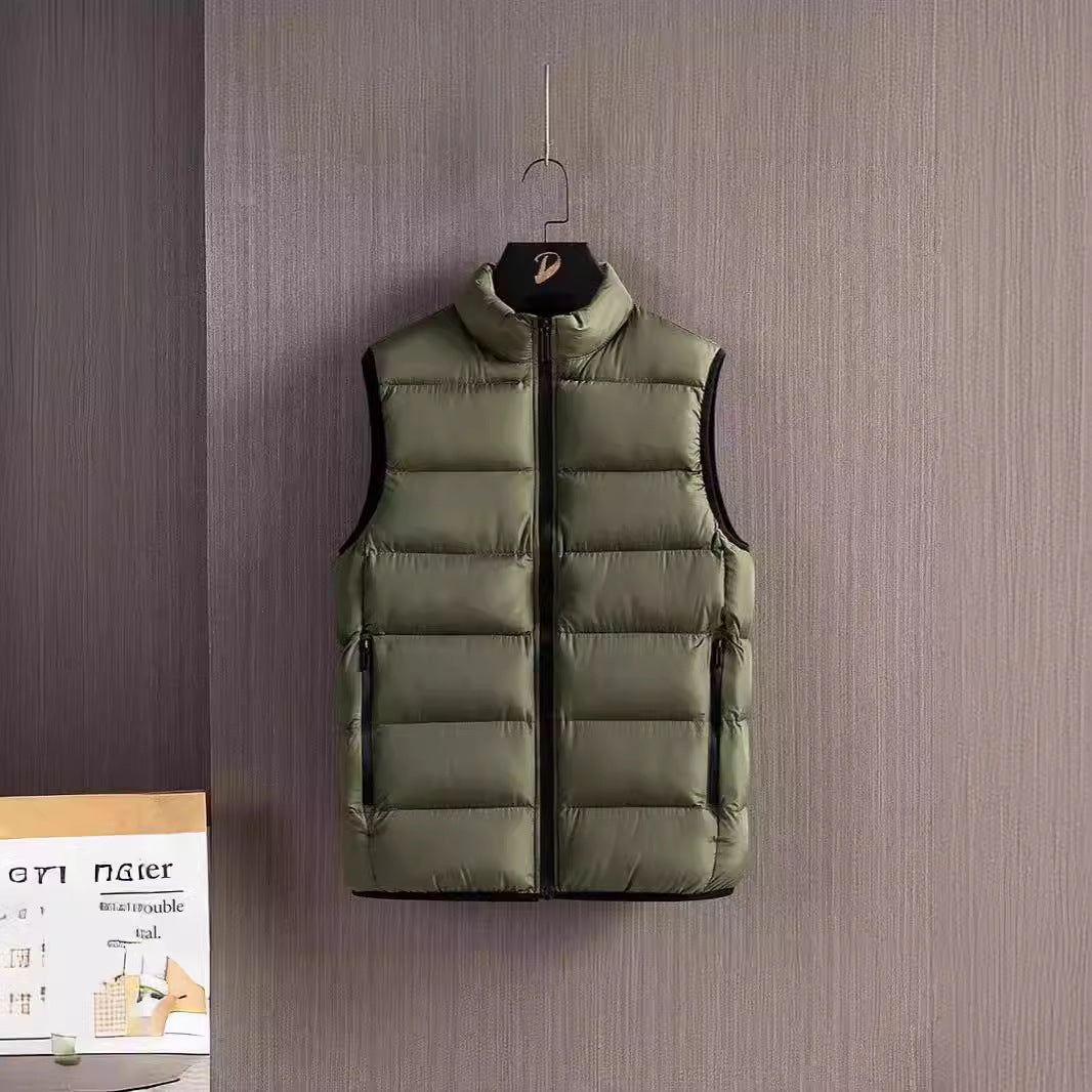 Men's Slim-Fit ultra-light quilted thermal vest with high collar and water-repellent zippers Mune Fashion