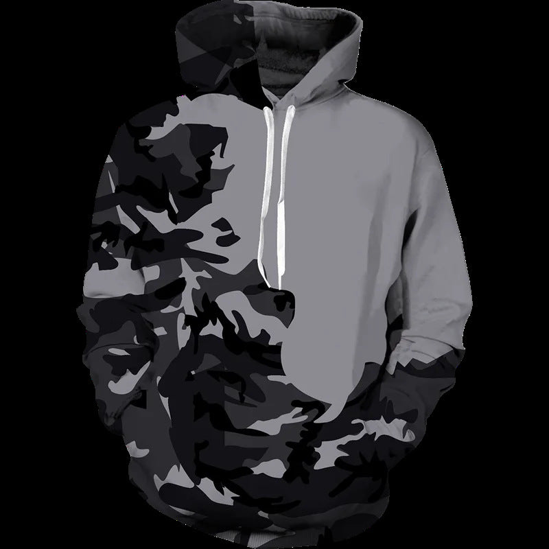 Women Casual Hoodie with Camouflage Design Mune Fashion