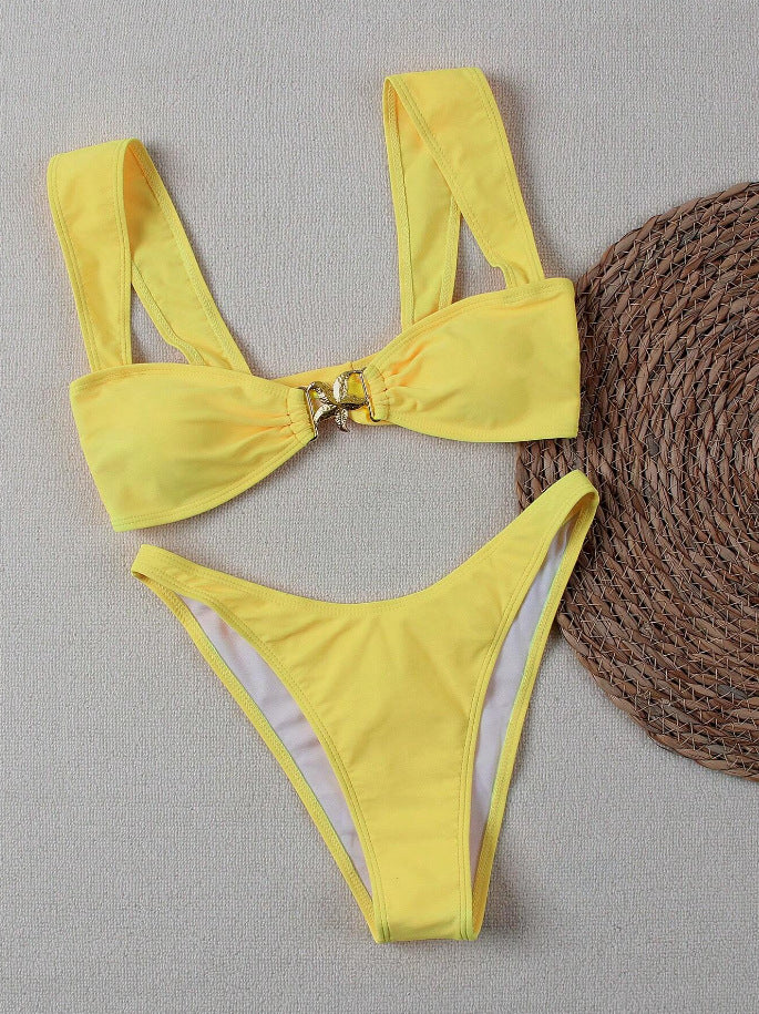 Women's bikini set with elegant knot detail and high-quality binding pattern Mune Fashion