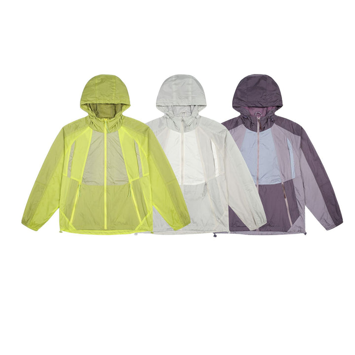 Unisex Lightweight Hooded Windbreaker with Mesh Lining and Drawstring Mune Fashion