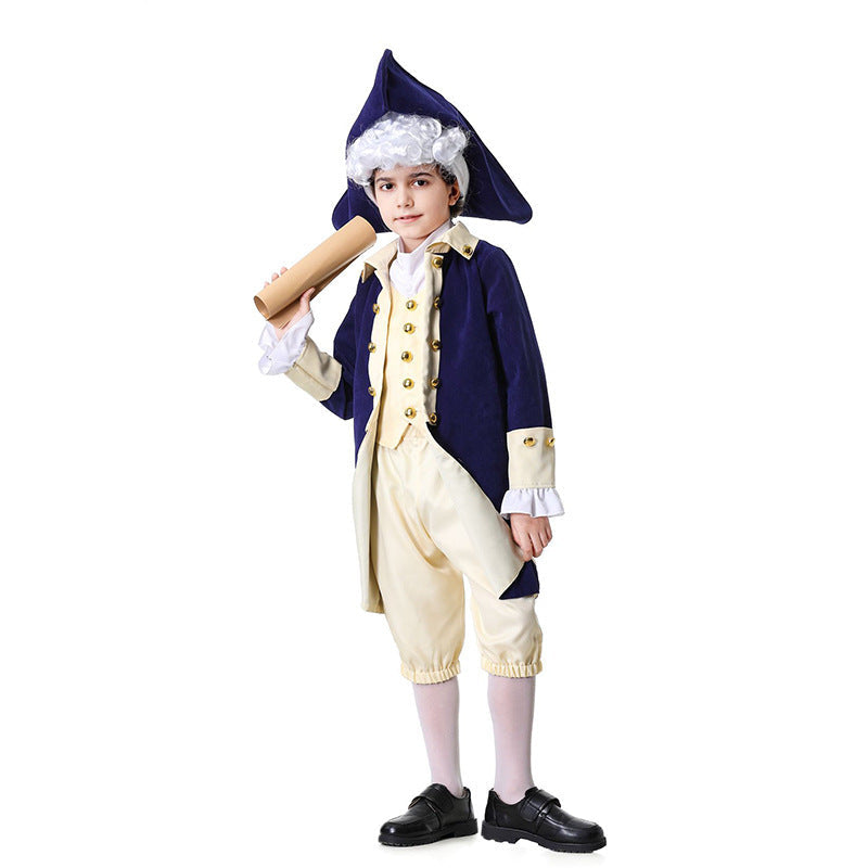Boys historical costume with tailcoat and tricorn Mune Fashion