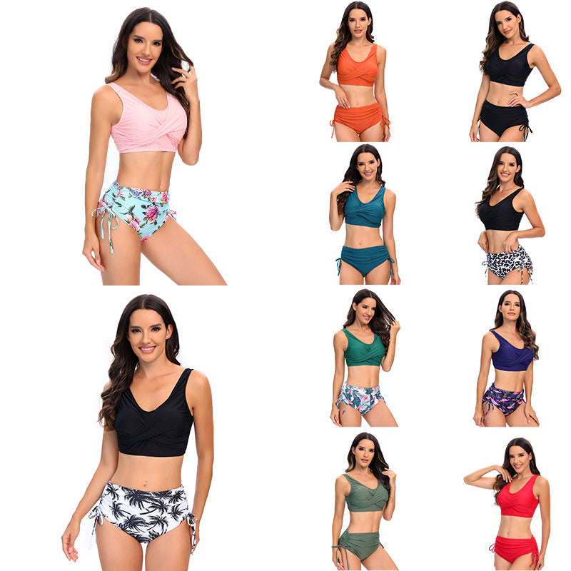 Women's bikini set with stylish wrap top and high-waisted bottoms Mune Fashion