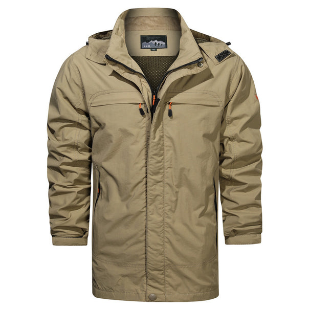 Men's lightweight field parka with hood, breathable mesh lining, and multifunctional pockets Mune Fashion