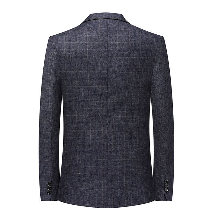Men's slim-fit blazer with check pattern and light shoulder padding Mune Fashion