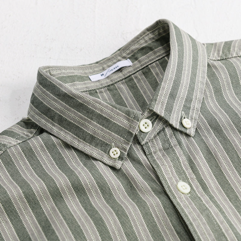 Men's shirt with button-down collar made of breathable linen-cotton blend in relaxed fit Mune Fashion