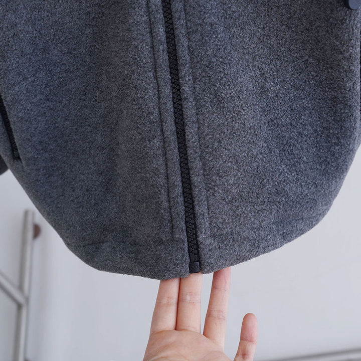 Women's Sporty Fleece Jacket with High Collar Mune Fashion