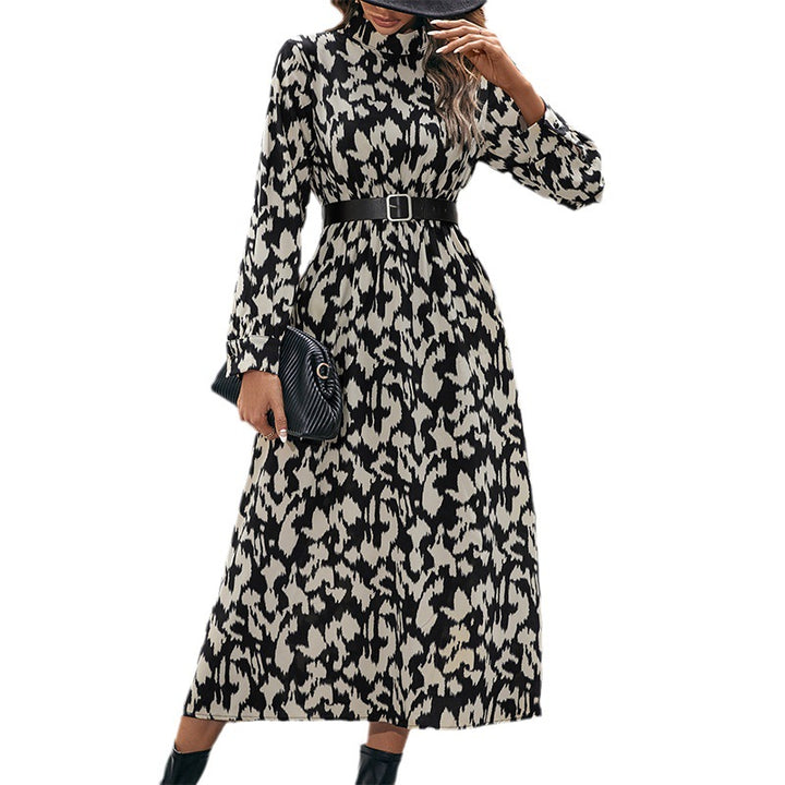Women's Elegant Dress with Waist Belt Mune Fashion