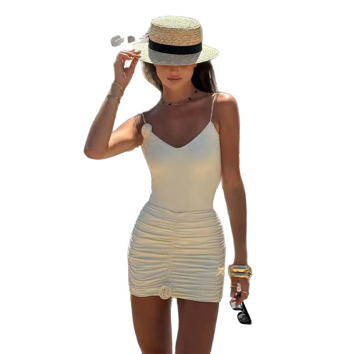 Ladies elegant wrap swimsuit with playful ruffles Mune Fashion