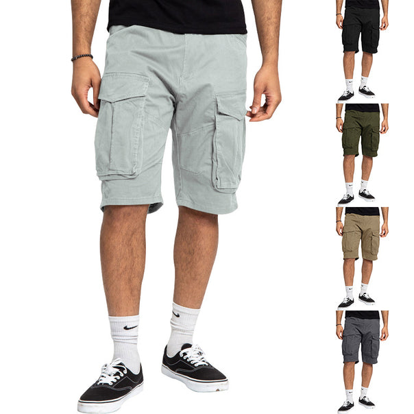 Men's robust cargo shorts with large flap pockets and loose fit Mune Fashion