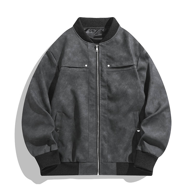 Men's Fashionable Bomber Jacket in Vintage Look Mune Fashion