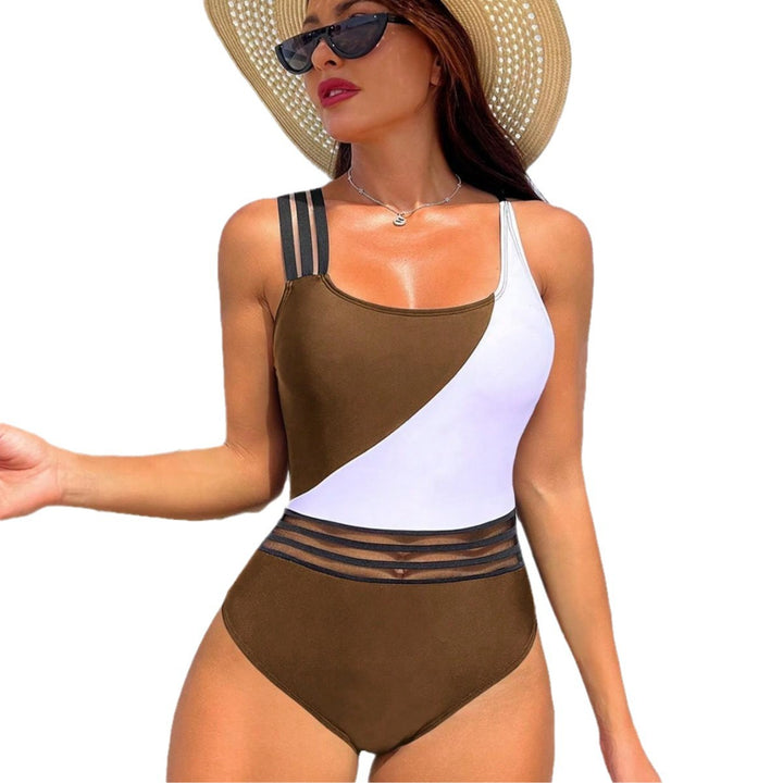 Ladies sporty one-piece swimsuit with innovative cut Mune Fashion