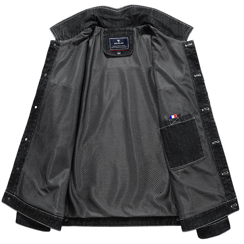 Men's Robust Denim Worker Jacket with Mesh Lining Mune Fashion