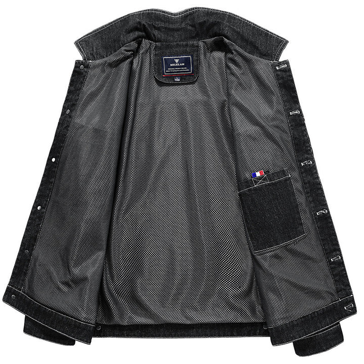Men's Robust Denim Worker Jacket with Mesh Lining Mune Fashion