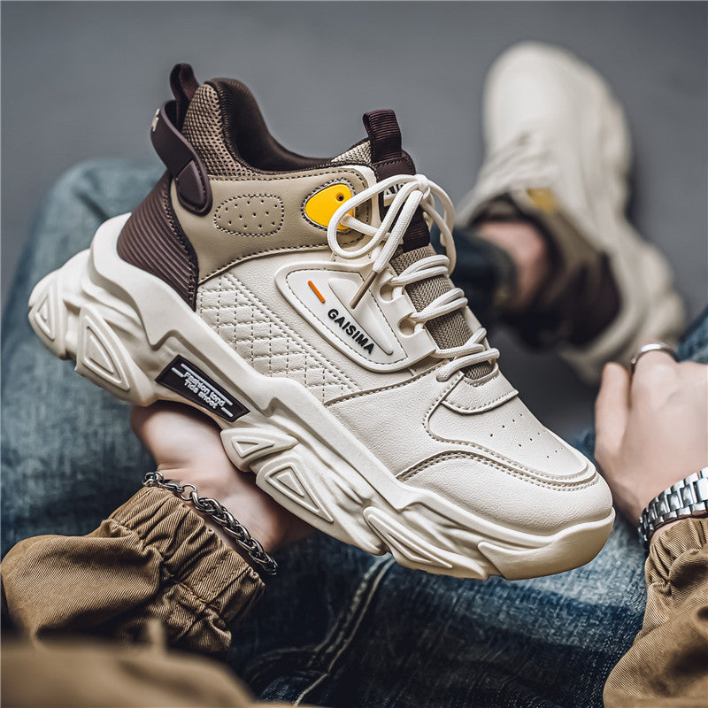Unisex striking chunky sneaker with quilted side panels, synthetic leather overlays and profiled off-road sole profile Mune Fashion