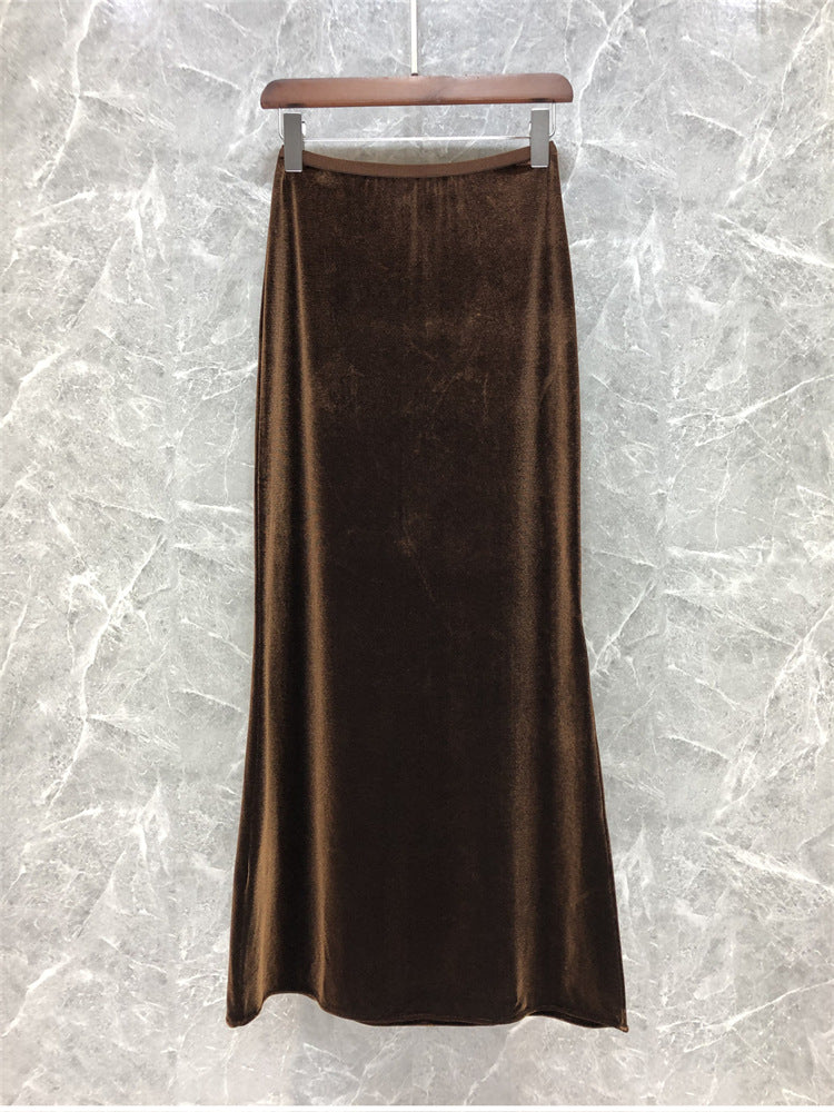 Ladies Elegant Maxi Skirt Made of Shimmering Material Mune Fashion