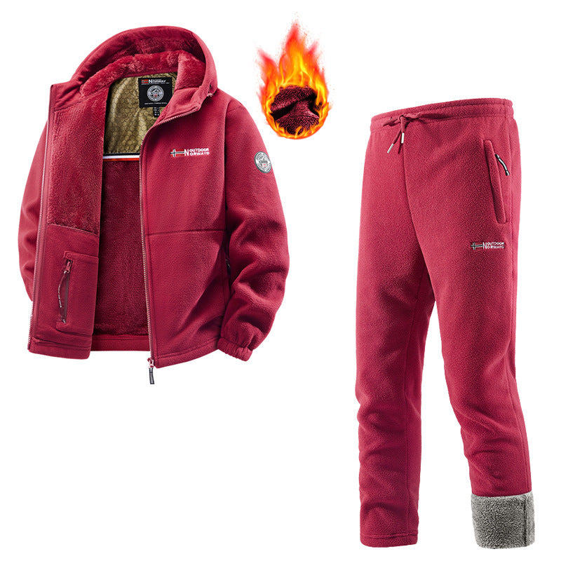 Women's Fleece Jacket and Jogging Pants Set Mune Fashion