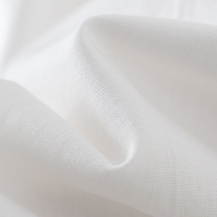 Ladies culotte-like linen trousers with drawstring, pleats and straight leg Mune Fashion