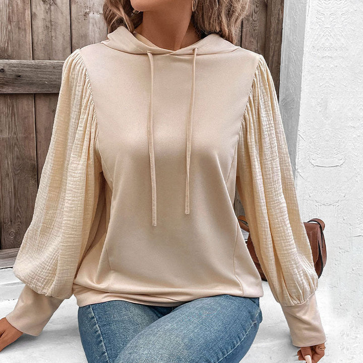 Women's hoodie with balloon sleeves and muslin insert Mune Fashion