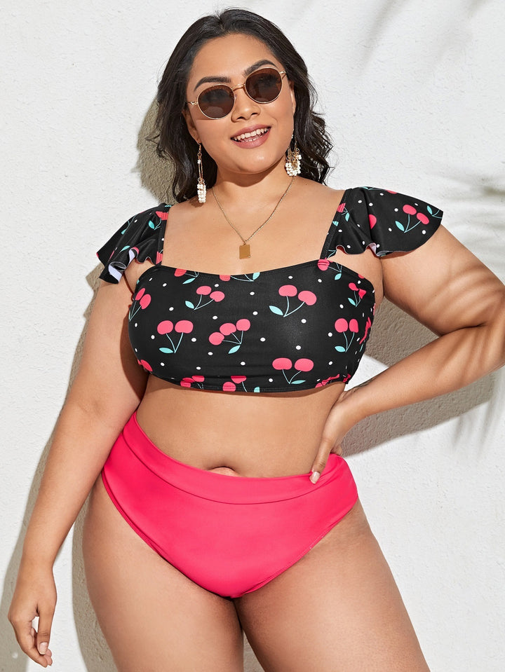 Ladies Crop Top and High Waist Bikini Set Mune Fashion