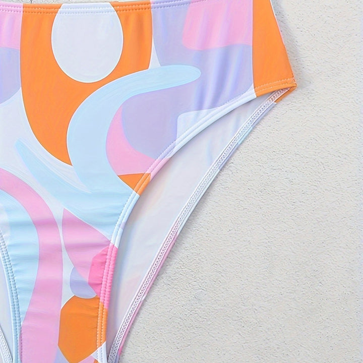 Women's bikini set with fashionable graphic design and wide straps Mune Fashion