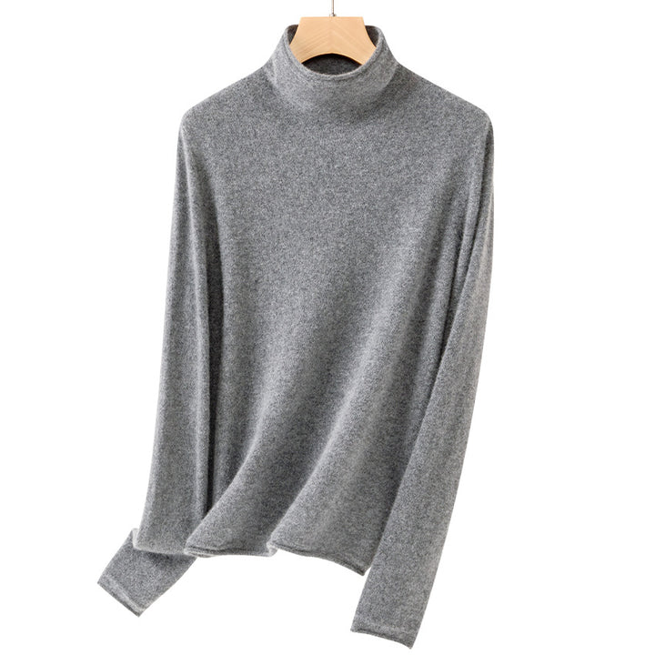 Women's fine knit turtleneck sweater with slim fit and high-quality jersey quality Mune Fashion