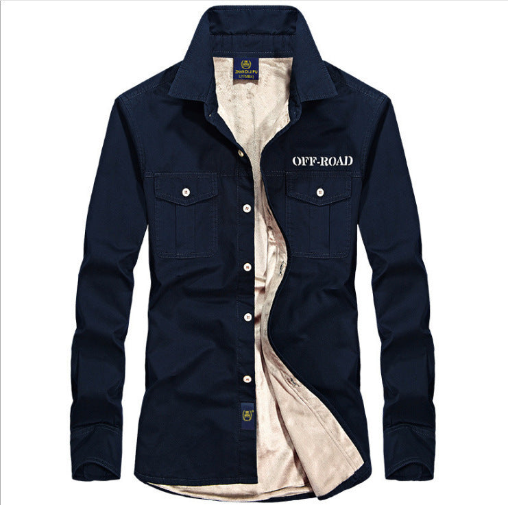 Men's padded utility shirt with chest flap pockets and off-road print Mune Fashion