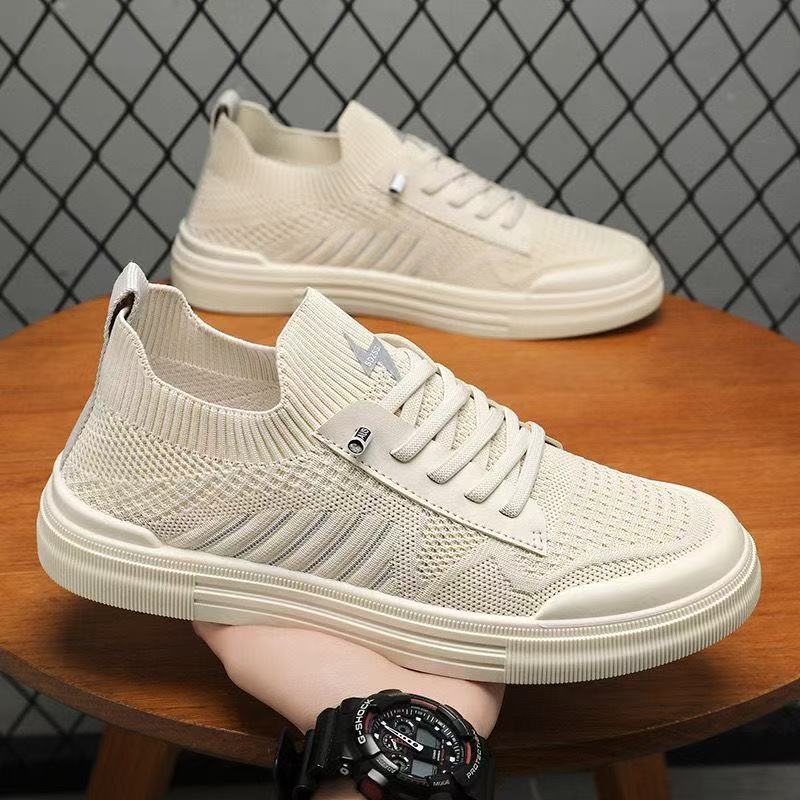 Men's Lightweight Knitted Low-Top Sneaker with Sock-Like Shaft and Elastic Entry Mune Fashion