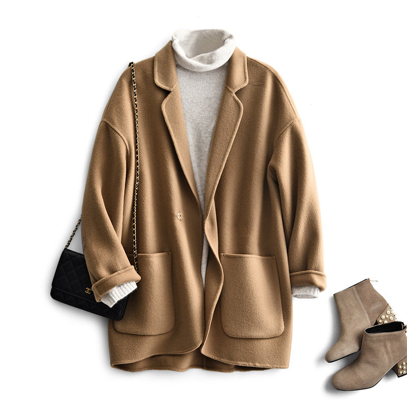 Women Oversized Wool Jacket Mune Fashion