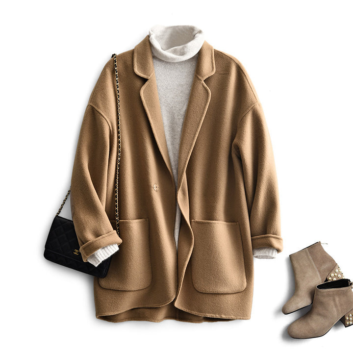 Women Oversized Wool Jacket Mune Fashion