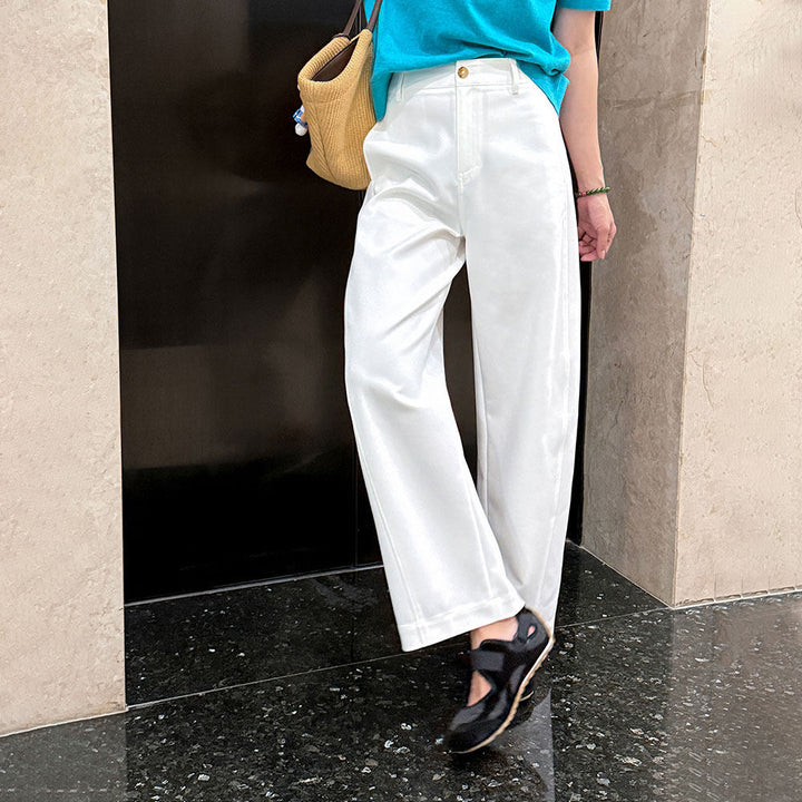 Women's Comfortable and Modern Wide Fabric Trousers Mune Fashion