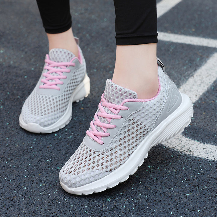 Ladies' lightweight three-dimensional mesh walking sneakers with viscoelastic insole and high-grip outsole Mune Fashion