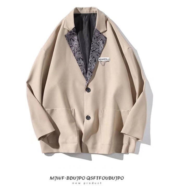 Women's Fashion Blazer with Paisley Pattern Mune Fashion