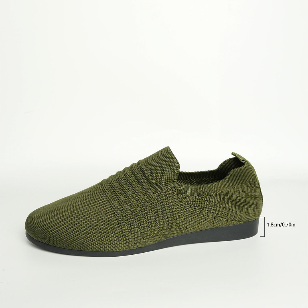 Men's breathable knit slip-on sneaker with elastic entry and padded comfort footbed Mune Fashion