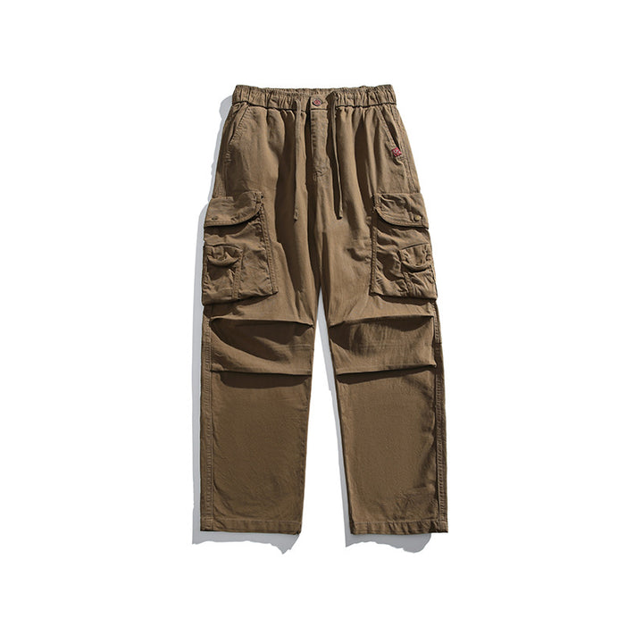 Men's utility cargo pants with elastic waistband, multiple pockets and relaxed fit Drune