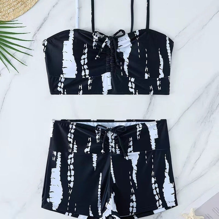 Women's bikini with floral ruffle design and adjustable straps Mune Fashion