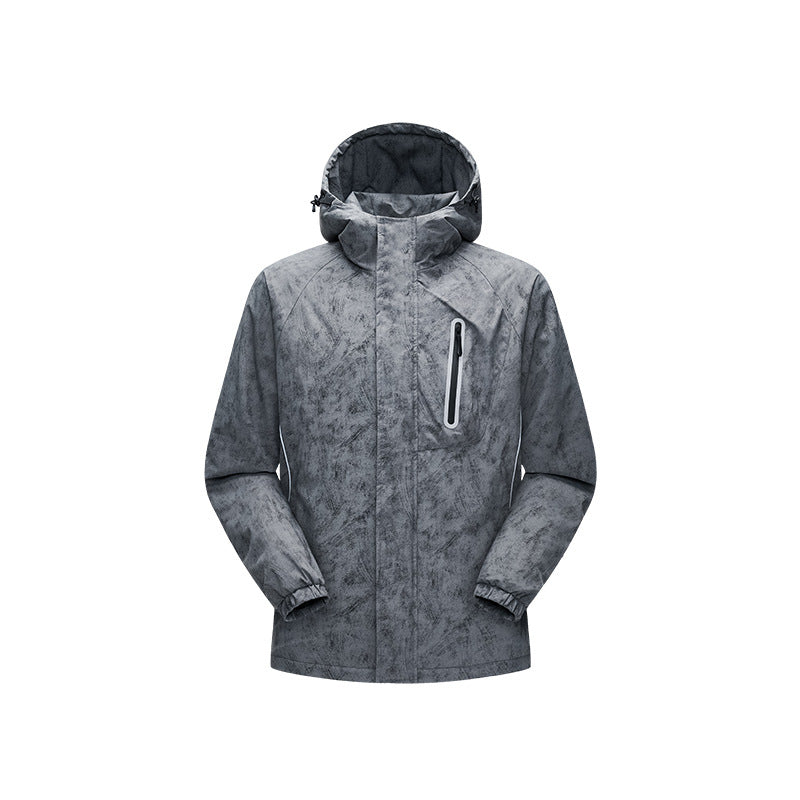 Men's Technical Rain Jacket with Welded Seams and Reflective Details Mune Fashion