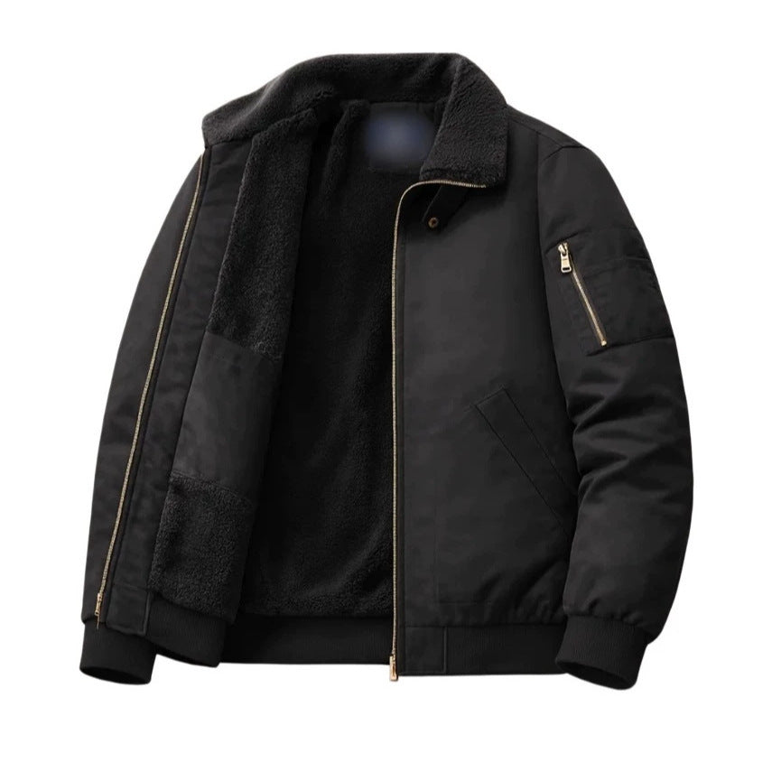 Men's Stylish Bomber Jacket with Fleece Lining